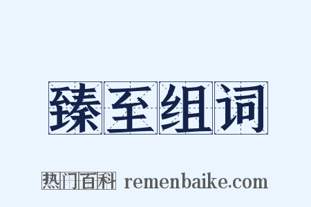 臻至组词是什么意思的图片